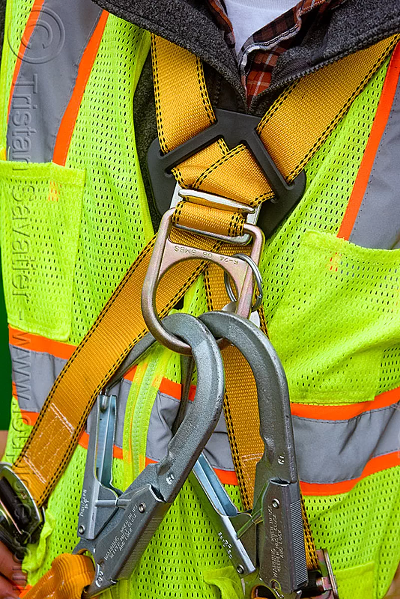 safety harness, reflective vest