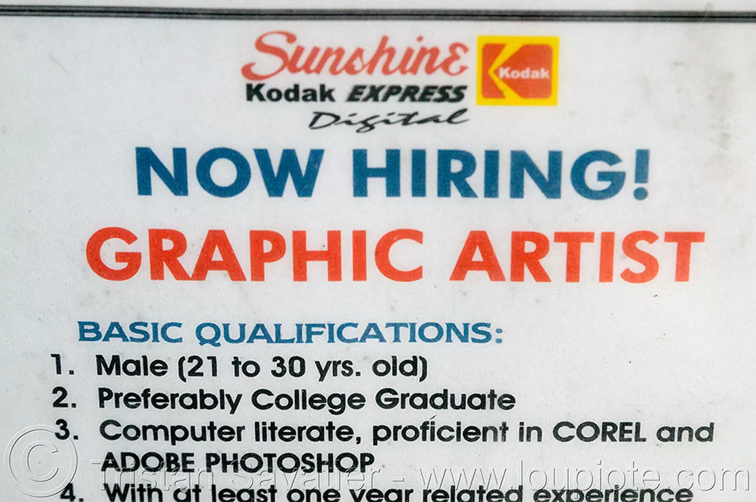 sexist job posting, philippines