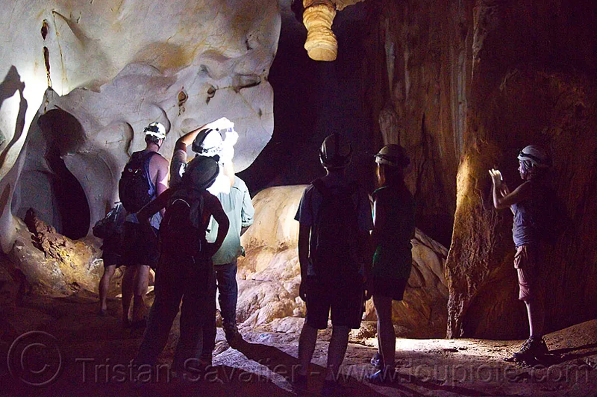 showerhead stalactite - caving in mulu - racer cave (borneo), borneo, cave formations, cavers, caving, concretions, gunung mulu national park, malaysia, natural cave, racer cave, speleothems, spelunkers, spelunking, stalactite, stalagmite
