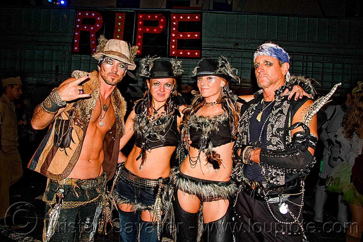 warriors - ghostship halloween party on treasure island (san francisco), costume, ghostship 2009, halloween, man, party, woman