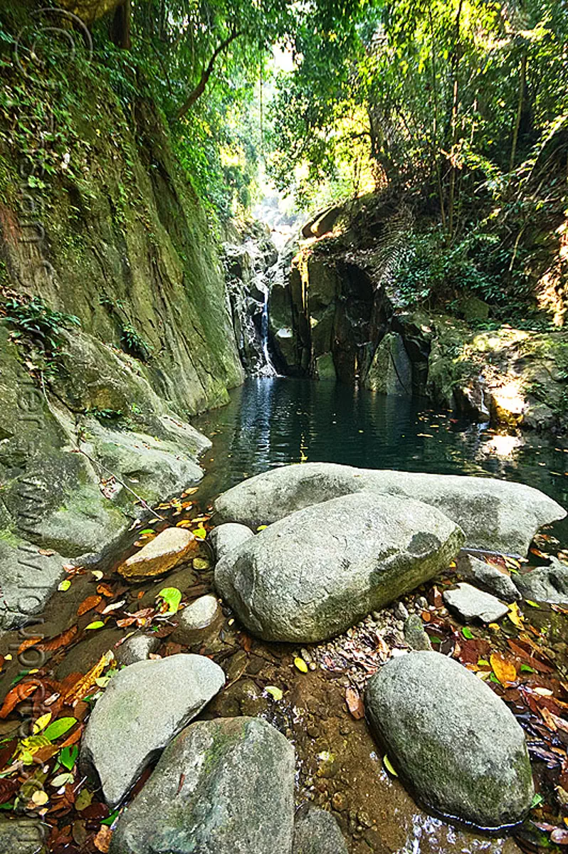 waterfall in gunung gading national park (borneo), borneo, boulders, falls, gunung gading, malaysia, rock, waterfall