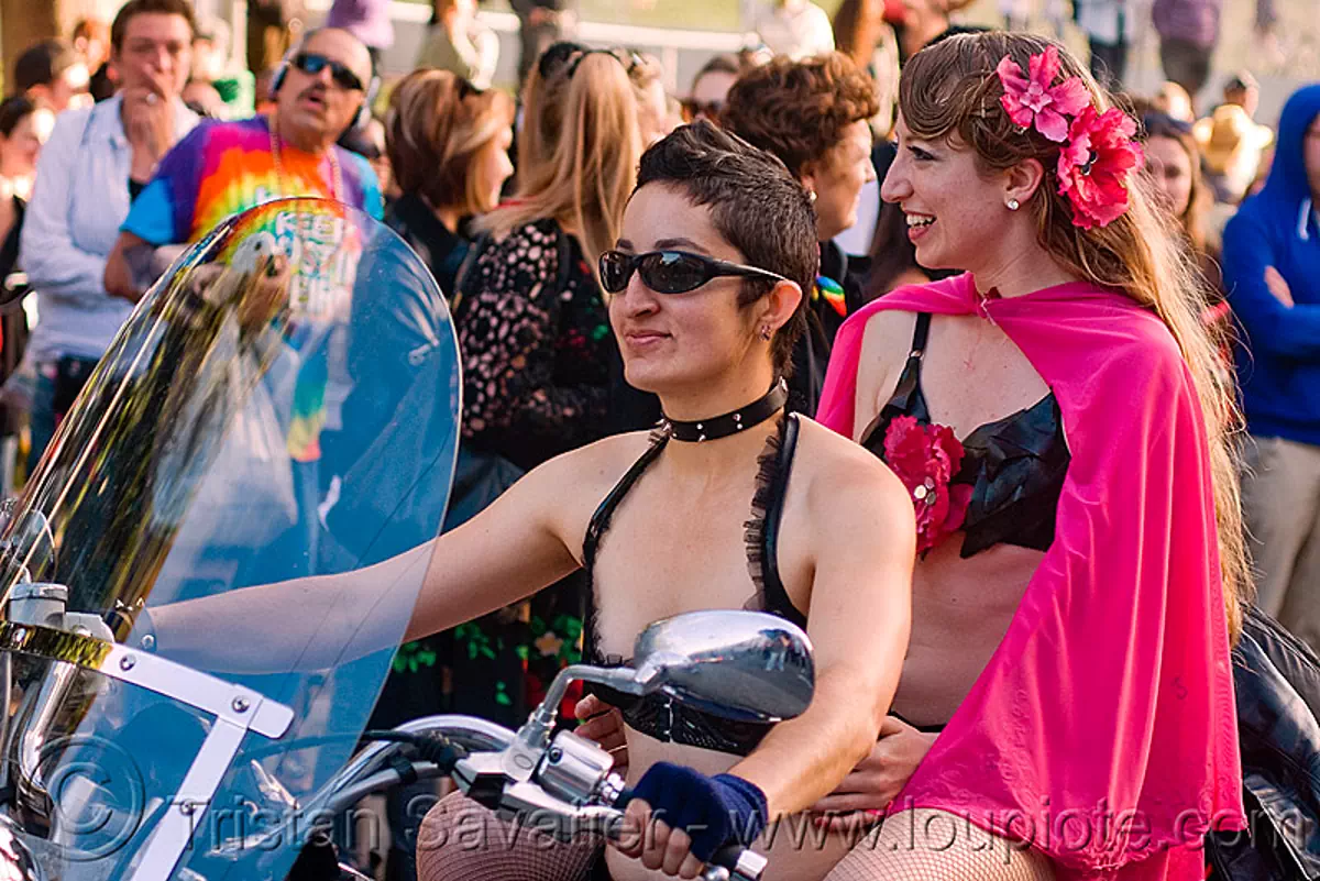 women on motorcycle, dykes on bikes, gay pride festival, motorcycle, parade, rider, riding, women
