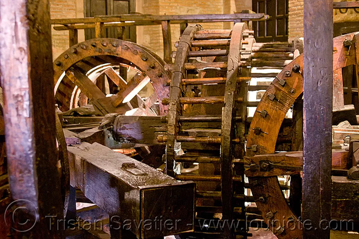 wooden gears - casa de la moneda (potosi), bolivia, casa de la moneda, casa nacional de moneda, historical, mint, potosí, wood gears, wooden gears, wooden machine