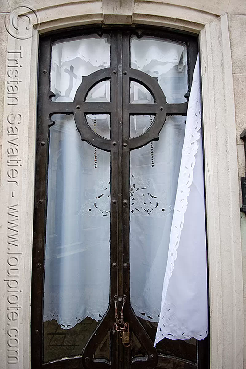 Art Nouveau Tomb Door - Celtic Cross - Recoleta Cemetery (Buenos