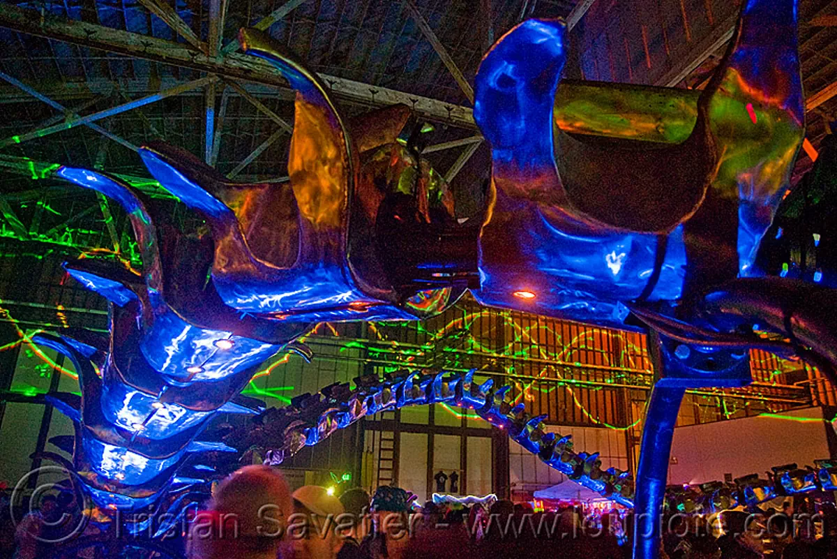 Giant Snake Skeleton Animated Sculpture - Opulent Temple Massive