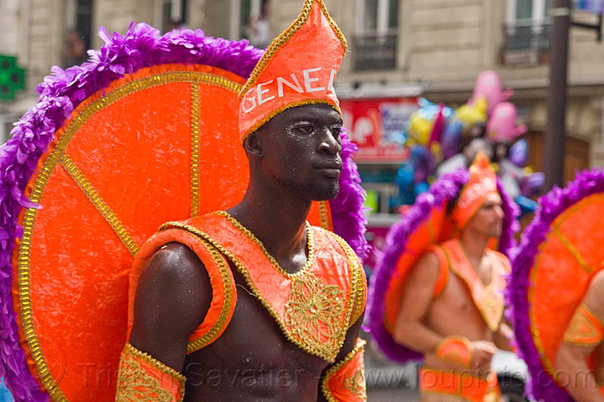 Man with Brazilian Carnival Costume - Carnaval Tropical De Paris