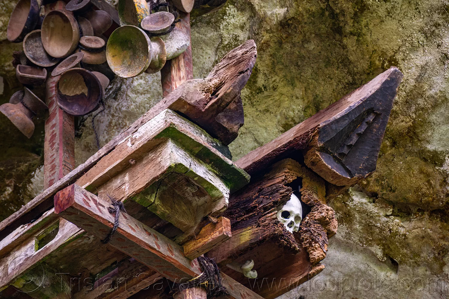 Old Toraja Erong Coffins in Londa Cave Burial Site