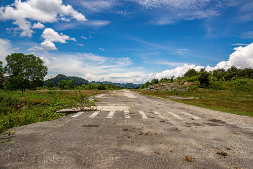 abandoned landing strip near poso hydro project, landing strip