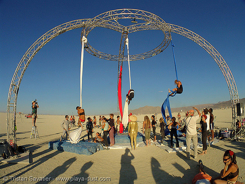 aerial acrobatics - burning man 2005, firefly aerial acrobatics, firefly dance