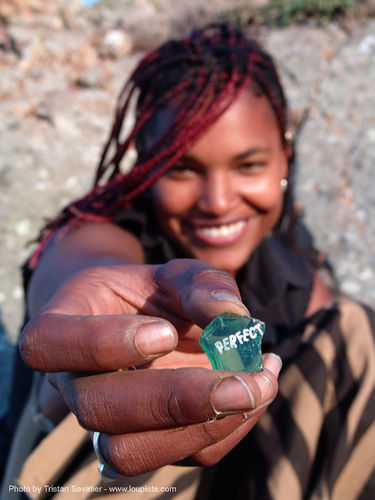 african american woman holding perfect piece of glass (san francisco), haneefah, woman