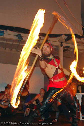 alex spinning fire staff (san francisco), fire dancer, fire dancing, fire performer, fire spinning, fire staff, night, shanti alex, spinning fire