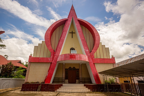 alpha omega church, alpha-omega, architecture, modern church, tana toraja