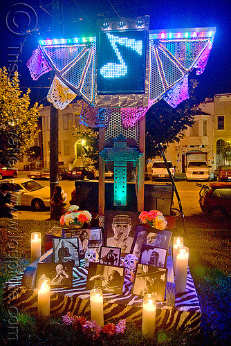 altar de muertos - dia de los muertos - halloween (san francisco), altar, day of the dead, dia de los muertos, halloween, night