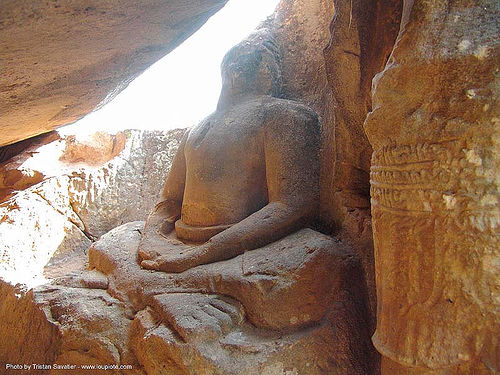 พระพุทธรูป - ancient buddha statue - phu phra bat historical park - อุทยานประวัติศาสตร์ภูพระบาท - stones garden - ban phu - thailand, buddha image, buddha statue, buddhism, carved, cross-legged, erosion, rock cut, rock formations, sandstone, sculpture, พระพุทธรูป, อุทยานประวัติศาสตร์ภูพระบาท