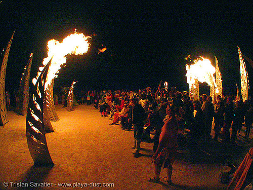 angel of the apocalypse by flaming lotus girls - burning man 2005, angel of the apocalypse, burning man at night, fire