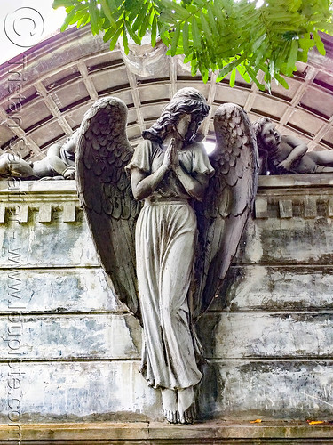 angel statue in jogjakarta christian cemetery, angel, grave, graveyard, jogjakarta christian cemetery, statue, tomb, tpu utaralaya