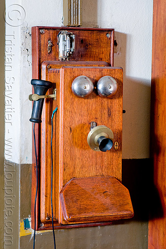 antique telephone - san antonio de los cobres train station (argentina), argentina, dynamo, hand crank, noroeste argentino, old, railroad, railway, san antonio de los cobres, telephone, train station, tren a las nubes, wall phone