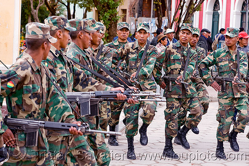 army exercice - uyuni (bolivia), armed, army, assault weapons, automatic weapons, bolivia, exercise, fatigues, guns, infantery, military, rifles, soldiers, training, uniform, uyuni