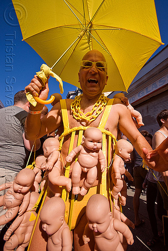 baby dolls costume - bruce beaudette, babies, baby dolls, bruce beaudette, costume, man, yellow