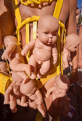 baby dolls costume - folsom street fair (san francisco), babies, baby dolls, bruce beaudette, costume, man, yellow