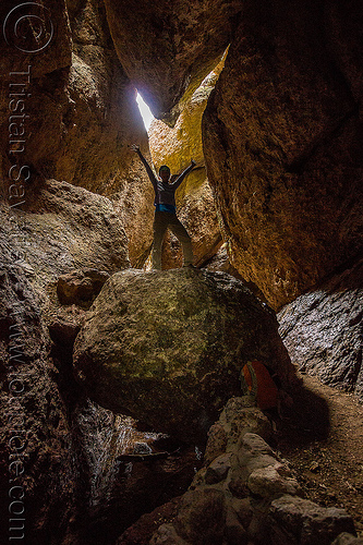 balconies cave - pinnacles national park (california), boulders, caving, hiking, natural cave, pinnacles national park, spelunking, talus cave, trail, woman