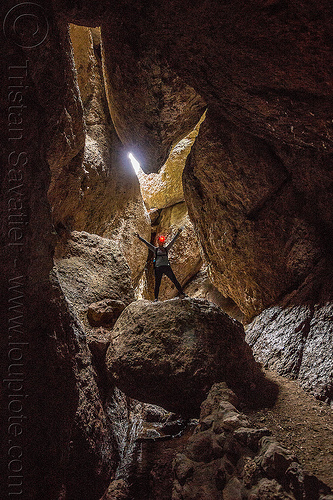 balconies cave - pinnacles national park (california), boulders, caving, headlight, hiking, jammie, natural cave, pinnacles national park, spelunking, talus cave, trail, woman