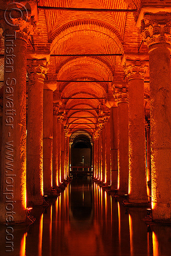 basilica cistern (istanbul), basilica cistern, columns, sultanahmet, vaulted, vaults, yerebatan sarayı, yerebatan sarnıcı