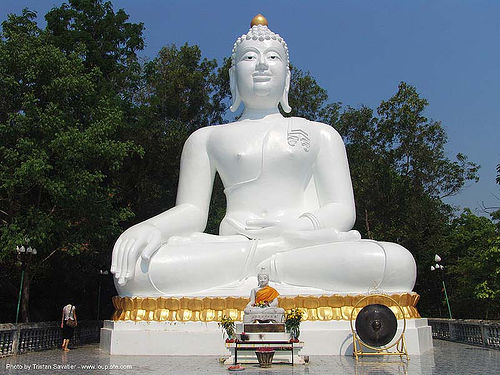พระพุทธรูป - big white buddha - thailand, big, buddha image, buddha statue, buddhism, cross-legged, giant buddha, sculpture, white, พระพุทธรูป