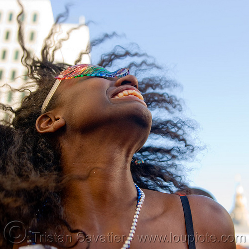 black girl dancing, black woman, dancing, gay pride festival