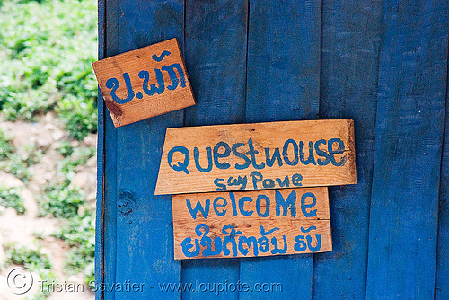 blue guesthouse (laos), blue guesthouse, pak mong