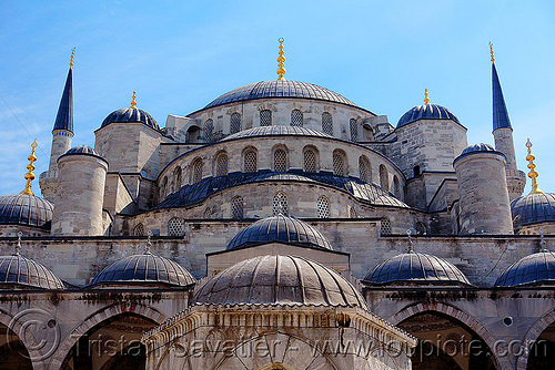 the blue mosque (istanbul), architecture, blue mosque, domes, islam, istanbul, roof, sultanahmet