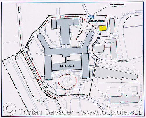 blueprint - map - building demolition - phsh - abandoned hospital (presidio, san francisco), abandoned building, abandoned hospital, blueprint, building demolition, map, presidio hospital, presidio landmark apartments