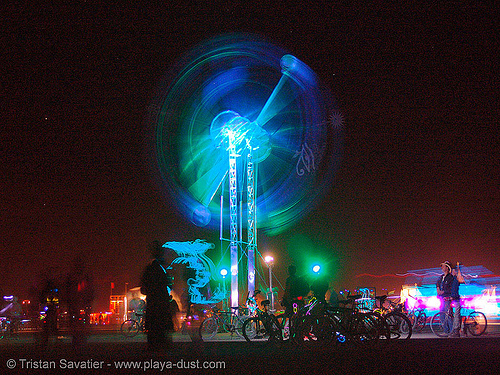 bm2005 concentric aphasia by henry chang and erik stauber, art installation, burning man at night, concentric aphasia, erik stauber, glowing, henry chang