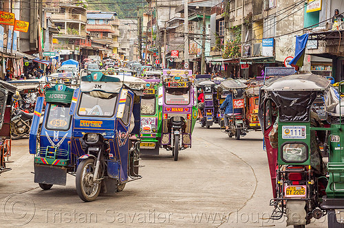 bontoc - motorized tricycles (philippines), bontoc, colorful, motorcycles, motorized tricycle, sidecar, tricycle philippines