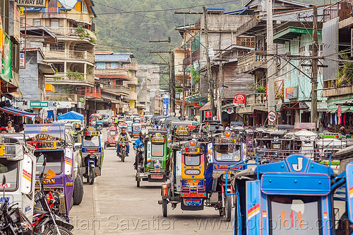 bontoc - motorized tricycles (philippines), bontoc, colorful, motorcycles, motorized tricycle, sidecar, tricycle philippines