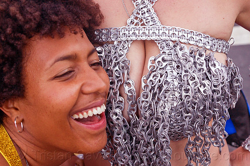 bra made of soda pop-tops, aluminium, bra, can pull tabs, carolina, recycling, soda pop tops, soda pull tabs, women