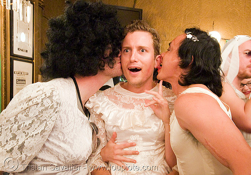 brides of march (san francisco), bride, brides of march, drag, man, transvestite, wedding, white