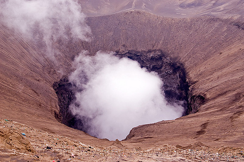 bromo volcano crater (java), bromo volcano, gunung bromo, mountains, smoke, smoking, volcanic ash, volcano crater
