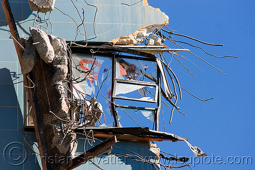 building demolition - PHSH - abandoned hospital (presidio, san francisco), abandoned building, abandoned hospital, building demolition, graffiti, presidio hospital, presidio landmark apartments, window