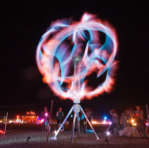 burning man - 4pyre2 - mobile fire art installation, 4pyre2, art installation, burning man at night, fire, natural gas, propane gas