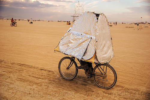 burning man - art bicycle, art bike, bicycle, riding