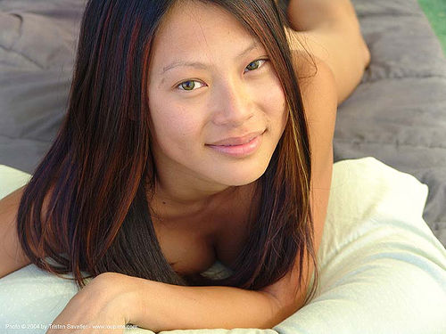 burning man - asian model meng lau, asian woman, color contact lenses, contacts, empress sayuri, meng