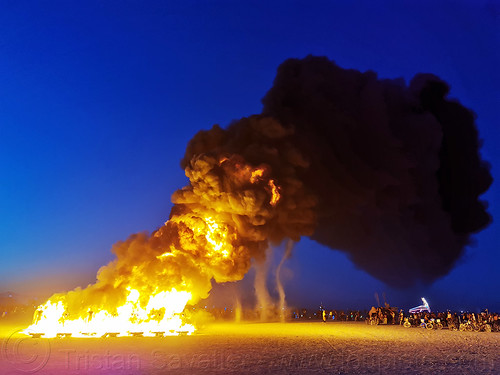 burning man - black smoke - burn of the man's army, air pollution, black smoke, burning, carbon footprint, dust devils, environment, fire, the man's army