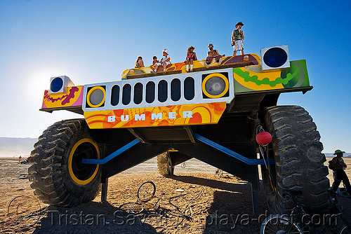 burning man - bummer hummer, art installation, bummer, hmmwv, hummer, humvee