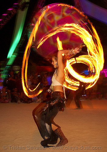 burning man - casandra spinning fire, burning man at night, casandra, fire dancer, fire dancing, fire performer, fire spinning, spinning fire