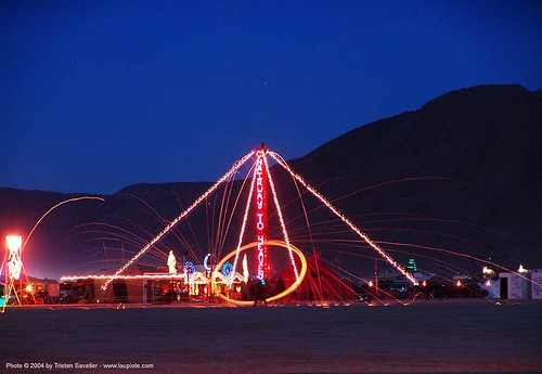 burning man - chairway to heaven by jim hillas, burning man at night, chairway to heaven, jim hillas