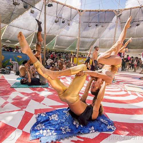 burning man - couple doing acro-yoga, acro-yoga, jordan, man, woman