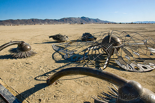 burning man - disassembled - portal of evolution, bryan tedrick, butterfly, disassembled, portal of evolution, sculpture