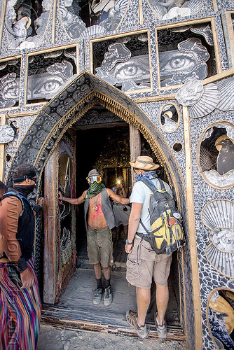 burning man - door of the totem of confessions, art installation, door, men, michael garlington, totem of confessions