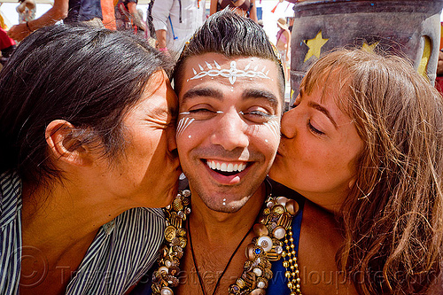 burning man - double kiss, attire, burning man outfit, suliman nawid